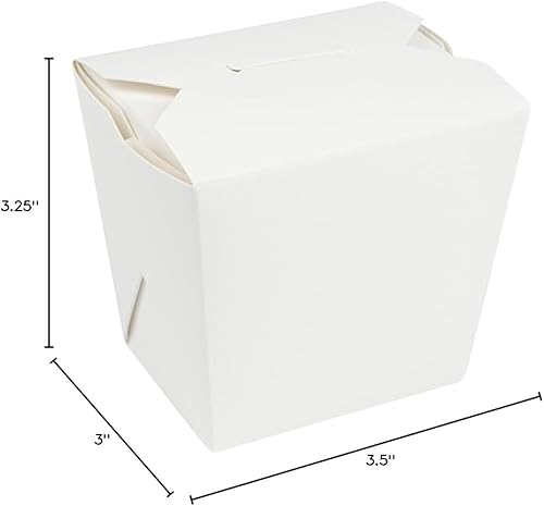Miniatura 18 de Restaurantware -Cajas de comida para llevar de 16 onzas, 25 cajas desechables de alimentos para llevar, con bloqueo de pestañas, apilables, cajas de