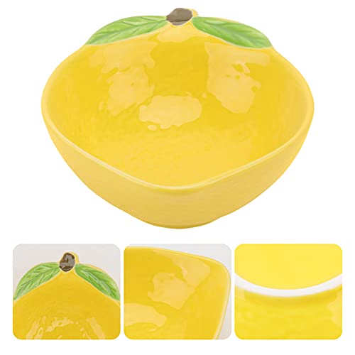 Dessert Dish Plates Snacks Fruit Salad Platter Ceramic Bowl Dish Platter Pastry Plate Lovely Table Decoration Lemon #TOP5