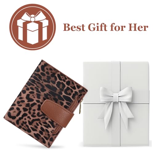 Image of Airkit Small Wallet Women RFID Blocking Soft Leather Bifold Compact Card Holder Wallet for Women with Zipper Coin Pocket 4 ID Window