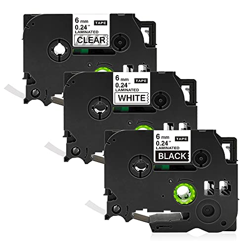 �݊� �u���U�[�H�� TZe-111 �����ɍ��� TZe-211 ���ɍ��� TZe-315 ���ɔ��� 6mm�� ����8m �s�[�^�b�` P-touch �ėp �e�[�v�J�[�g���b�W 3�Z�b�g �iTZe-111�ETZe-211�ETZe-315�E�e1�j