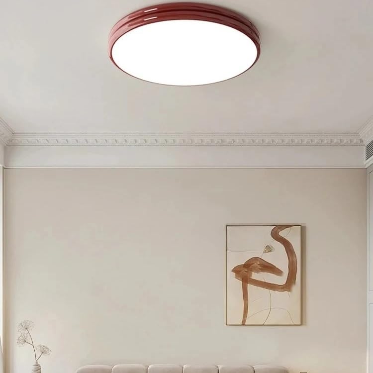 Plafond moderne à LEDs rouge 50cm illumine votre salle à manger