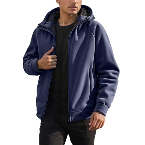 Veste polaire homme avec capuche outdoor et coupe-vent Generisch