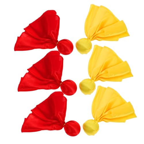 IMIKEYA Penalty Flag Football 6 Pack Soccer Rugby Penalty Flags Tossing Flags for Football Penalty Props Red Yellow