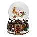 Lightahead Musical Santa Water Snow Globe Playing a Tune & Rotating for Christmas in PolyResin 80MM (Santa on Sledge)