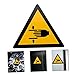 ULTECHNOVO 1Pc Hand Crushing Warning Sticker Safety Decal for Equipment Caution Sign Industrial Use with Alert for Pinch and Crush Hazards