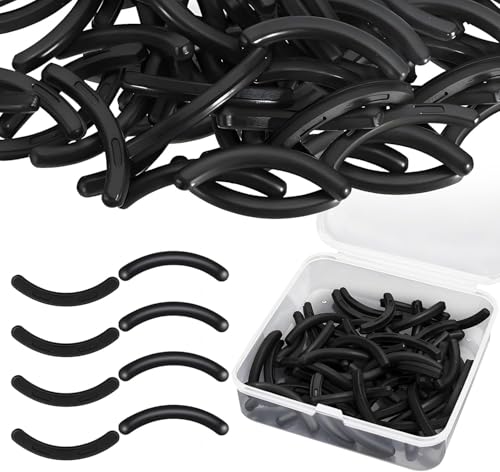 100PCS Eyelash Curler Refills, Compatible with Tweezerman (Black)