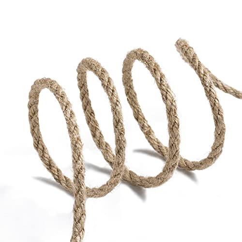 100 Feet 5Mm Jute Twine, Heavy Duty Jute Rope, Natural Hemp Rope For Diy Arts Crafts, Gardening, Bundling，Home Decorating, Cat Scratching Post #TOP6