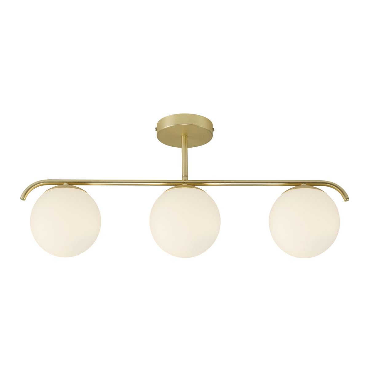 Nordlux Grant Indoor Ceiling Light Brass Glass E14 Hand Blown Glass - Hallway, Living Room, Bedroom Mains Powered, IP20