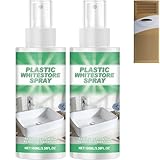 Vergilbtes Plastik wieder weiß, Gilb Reiniger Kunststoffreiniger, geeignet für Klimaanlagen, Fensterrahmen, Waschmaschinen und Haushaltsgeräte, Sanft und effektiv (2 Stück)