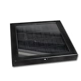 Feuerzeug-Sammlervitrine für 20 Zippo Feuerzeug Holz schwarz