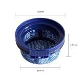 Durlo 2 szt. filtrów wymiennych DJ97-03090A do odkurzacza pionowego bezprzewodowego, nadający się do prania