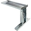 Fioracl Ladder Stabilizer Stair Ladder Extension, Ladder Leveler Tool 9.7-17.6 Inch Adjustable Height Ladder Leg Leveler Standoff Brackets, Durable Ladder Accessories Aide for Steps (Silver)