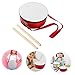 SWOOMEY 1 Set Red Marching Snare Drum for Lightweight Handheld Drum with Convenient Strap for Outdoor Performances Enhances Team Spirit and Music Enjoyment