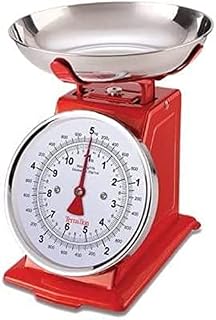 Terraillon Mechanical Kitchen Scales Vintage Retro Food Scales with Large Metal Bowl & Dial up-to 5 KG Cream
