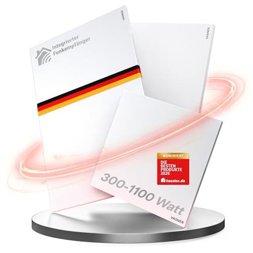 VASNER Citara M RX Funk Infrarotheizung - Infrarot Heizpaneel 300-1100 Watt - Infrarot Wandheizung Elektroheizung mit Funk Thermostat - Elektrische Heizung Innenbereich - 450 Watt