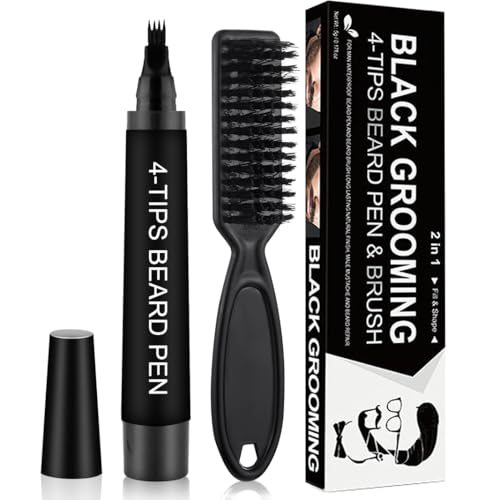 Crayon à Barbe Home, Stylo à Barbe Planche à Pointe de Micro, Kit De Estilo De Remplissage, avec...