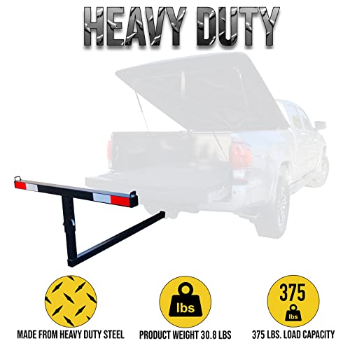 MaxxHaul 70229 Pick-Up Truck Bed Extender - 350 lb Capacity For Ladder, Rack, Canoe, Kayak, Long Pipes and Lumber , Black by MAXXHAUL - Image 6