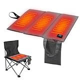 Beheizbares Sitzkissen, 44x40cm Faltbares Beheiztes Kissen mit 3 Stufen Einstellbare Temperatur, Tragbares Beheiztes Sitzkissen, Heizkissen USB für Stadion Camping im Freien