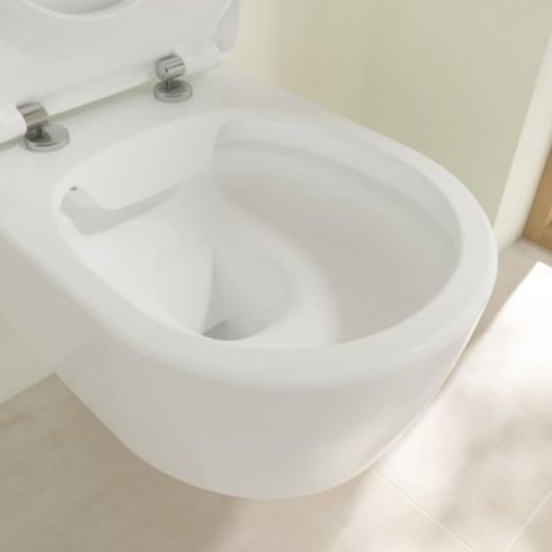 Pack WC suspendu sans bride VILLEROY ET BOCH Avento + Bâti support ViConnect Pro + abattant frein de chute + plaque noir mat