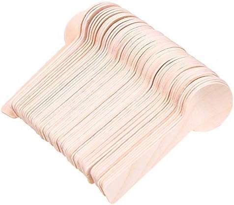 200 Pcs mini wooden spoons 4-inch length,disposable wooden ice cream dessert spoons,natural birch wood biodegradable utensils cutlery.