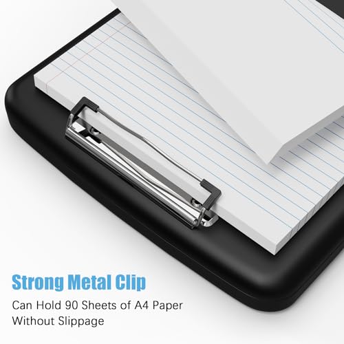 Hongri Clipboard with Storage with Pen Holder, Folder Nursing Clip Board 8.5 x 11 Foilo-Side Opening, High Capacity, Light Weight for Teachers, Classroom. Size 14 x 9.6 x 1.2 in(Bl image 8