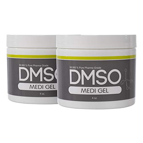 DMSO Dimethyl Sulfoxide 2 Jar Special  of 4oz DMSO Gel BPA Free Container 99.995% Non Diluted, No Odor Pharma Grade