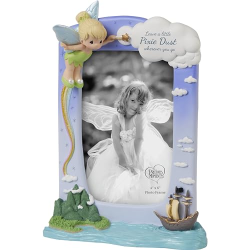 Precious Moments Disney Tinker Bell Resin/Glass Photo Frame | Keepsake Collectible Picture Holder | Hand-painted Disney Peter Pan Décor | Thoughtful Anniversary, Birthday, and Holiday Gift - Image 3