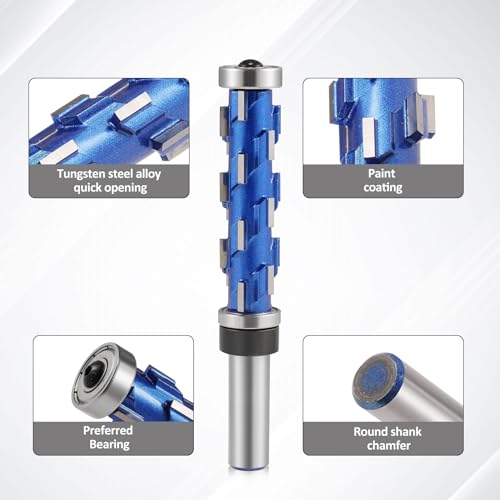 Trvoxviq Flush Trim Router Bit Up Down Bearing Slotted Spiral Trimming Router Bits End Mill with Nano Coating - Image 4