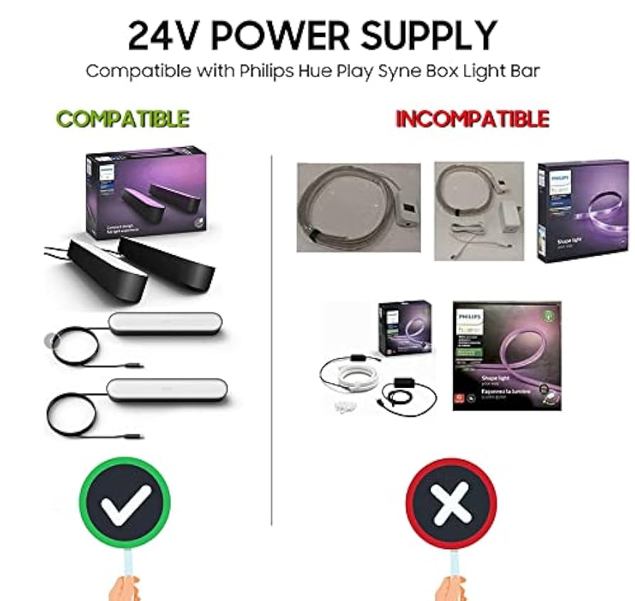 Philips Hue Light bar 4本+アダプター2個セット Philips Hue Light bar 4本+アダプター2個セット Play ライト