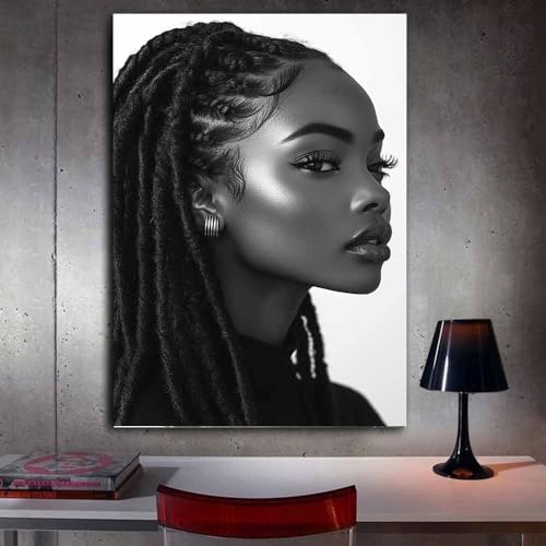Dreadlocks tresses latérales boucles argentées tableau pour chambre - 3