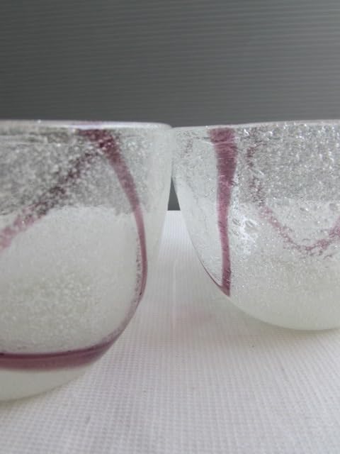 Amazon.co.jp: RGC 琉球ガラス 泡 深めボウル □2個で ガラス丼 深鉢