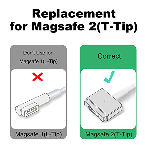 AreMe USB C to Magnetic T-Tip Charging Adapter, Works with Type-C 100W Power Fast Charging Magnetic 2 T-Head Converter Compatible with 2013-2015 MacBook Pro Air