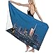 ASDTF Large Soft Serviette de Bain Blanket,Milan Cityscape at Sunset Porta Nuova Financial and Business District,Bath Sheet Serviette de Plage for Family Hotel Travel Swimming Sports,52" x 32"