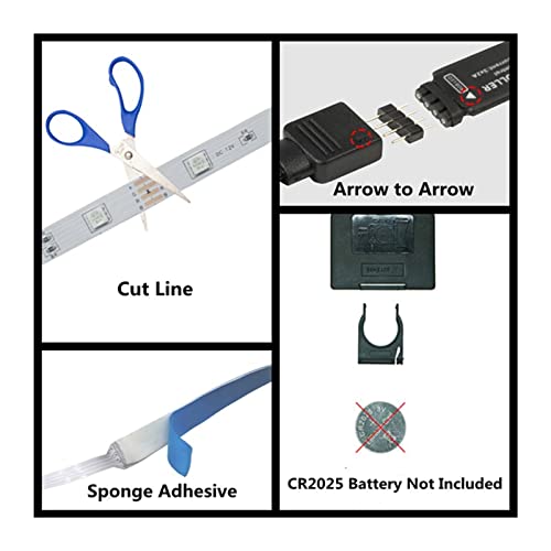 Tira de luces LED con cambio de color Bluetooth para una iluminación personalizada de 10M 3