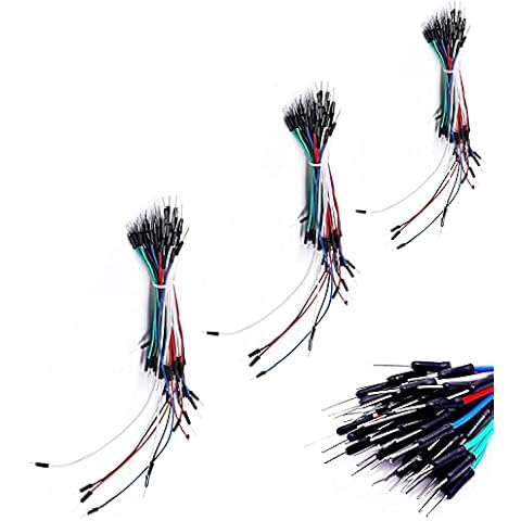 SPIRICH Flexible Breadboard Wires 3 Packs 195pcs Breadboard Jumper Wires Male to Male Cover