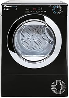 Candy CSOEC9DCGB 9kg Freestanding Condenser Tumble Dryer, Sensor Dry, WIFI Connectivity, Black with Chrome door