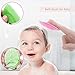 Shower Back Massager Body Scrubber -1 Pair Exfoliating Dual Texture Bath Gloves and 3 Pcs Super Soft Silicone Facial Cleansing Brush for Shower, Spa, Massage and Body Scrubs, Dead Skin Cell Remover