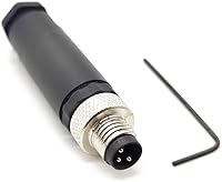 Vista 7 de 2 unids M8 3 Pin Macho Conector Macho, 0.315 in A Código Industrial Conector Circular Sin Blindaje Asamblea de Campo Cable Sensor 60V 4A AC/DC IP67