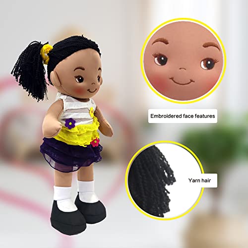 Linzy Plush 16" Yellow Aissa Rag Doll For Girls, Soft Plush, Sleeping Cuddle Buddy For Toddlers, Muñecas De Trapo Para Niña #TOP4