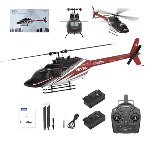 OYDL YUXIANG F08 Bell 206 RC Helicopter for Adults, 1/27 2.4G 6CH 6G/3D Brushless Direct-Drive...