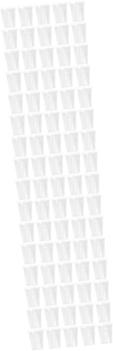 4sets 50pcs Plastic Measuring Cup with Lid Food Grade Measuring Cup for Kitchen Laboratory Use Durable with Easy to Read Scale for Liquid Measurement 50pcs*4