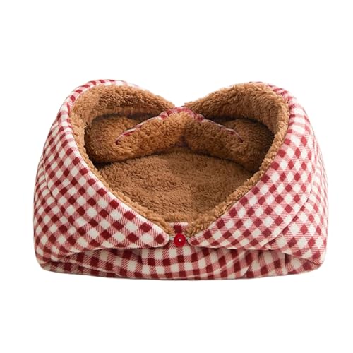 Cat Bed For Indoor Cats | Foldable Thickened Cave Sleeping Nest | Warm Calming Pet Bed | For Small Dogs Kittens Outdoor Travel W