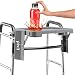 Pivit Walker Flip Tray with Cup Holders, Gray, 16" W x 12" D | Features Two Cup Holders | Easy to Install Or Take Off No Tools Required! | Raised Edges Prevent Spills | Can Fold Down When Not in Use