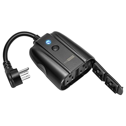 VIVOHOME Outdoor Smart Plug with 2 Individually Controlled Outlets, Timers, Voice and Remote Control, IP44 Waterproof, 2.4 GHz Wi-Fi, Compatible with Alexa, Google Home VIVOHOME Outdoor Smart Plug with 2 Individually Controlled Outlets, Timers, Voice and Remote Control, IP44 Waterproof, 2.4 GHz Wi-Fi, Compatible with Alexa, Google Home