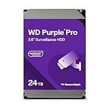 WD Purple Pro 24TB スマートビデオ 3.5インチ内蔵ハードドライブ AllFrame Technology、550TB/年、512MBキャッシュ、7200RPM。