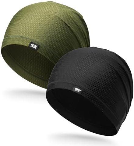THINDUST 2-Pack Mesh Skull Cap Breathable Soft Stretch Hat for Men Women