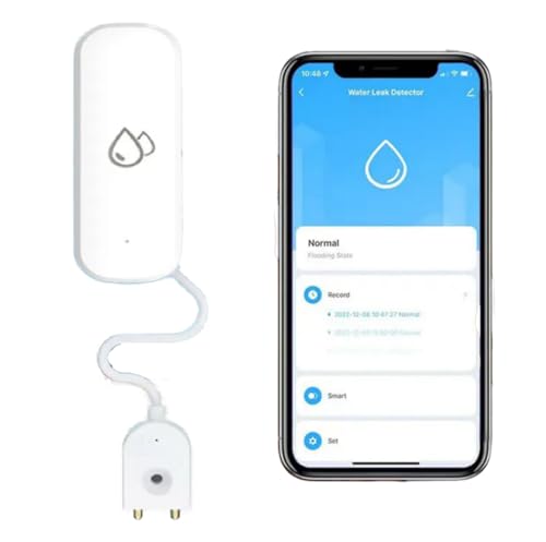 Solo WiFi Water Leak Detector, Smart Water Sensor Alarm, App Remote Notifications, Leak and Drip Detectors for Home, Basement, Kitchen, Laundry, Bathroom Work with Alexa Echo Google Home SmartLife App
