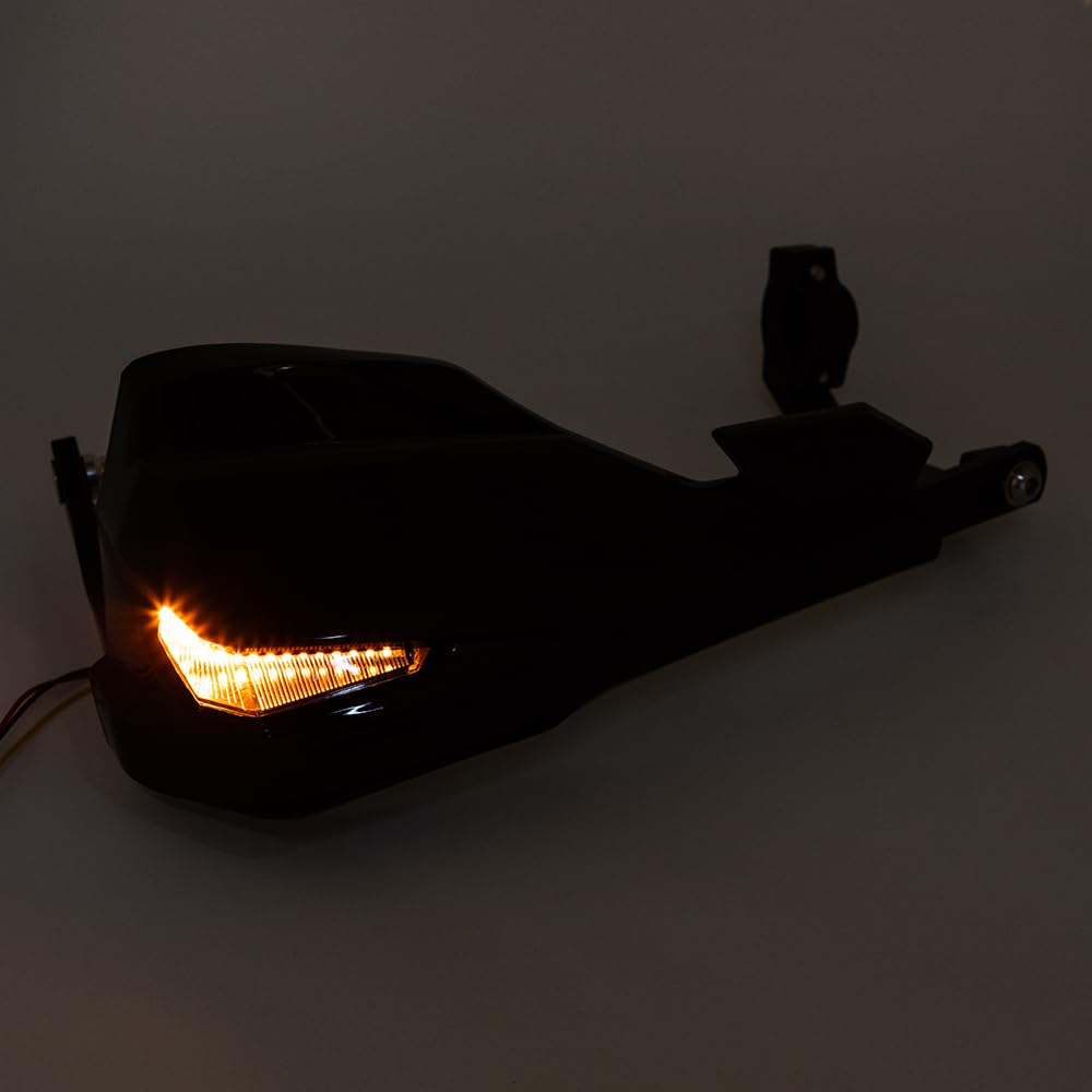Motorrad Handschutz mit Licht 22 mm 25 mm Lenker Windabweiser Handschutz Handprotektoren für R1250GS R1200GS ADV F800GS Adventure S1000XR F900XR F850GS (Schwarz)