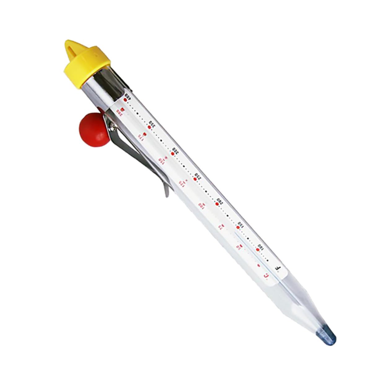 Mikinona 1pc Candy Syrup Thermometer Practical Kitchen Baking Thermometer for Accurate Candy and Syrup Temperature Assorted Clip Design for Easy Pot Attachment
