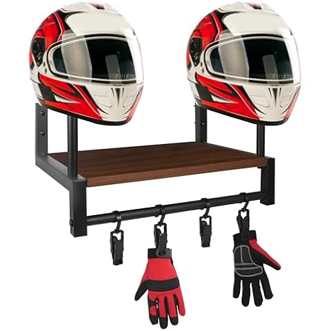 MANNIFEN Helmet Holder Wall Mount,Motorcycle Helmet Holder,Vintage Dome Shape Design HelmetHolder, with Motorcycle Accessories for Men Storage Helmet Hanger Wall Mount Cover